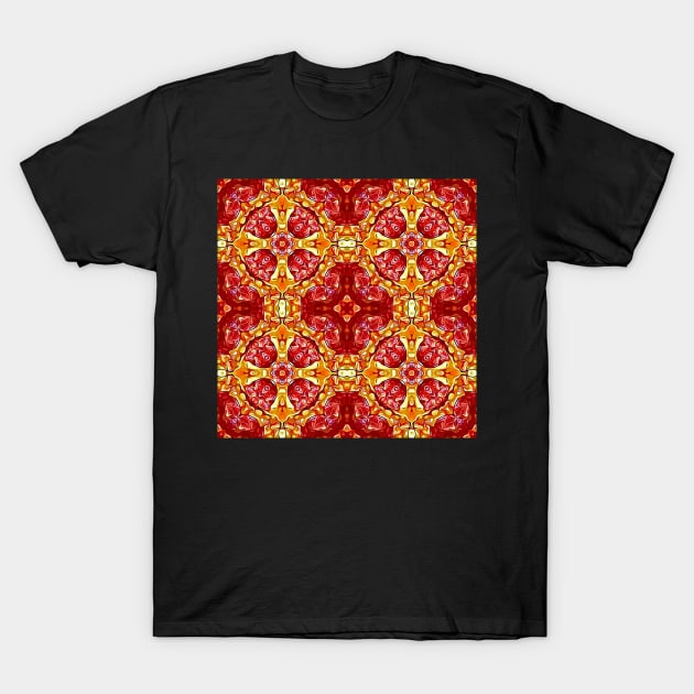 Pepperoni Pizza Pattern 2 T-Shirt by BubbleMench